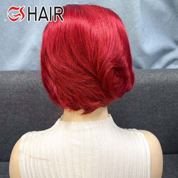GS Perruque Brazilian Short Curly Lace Front Pixie Wig for Black Women
