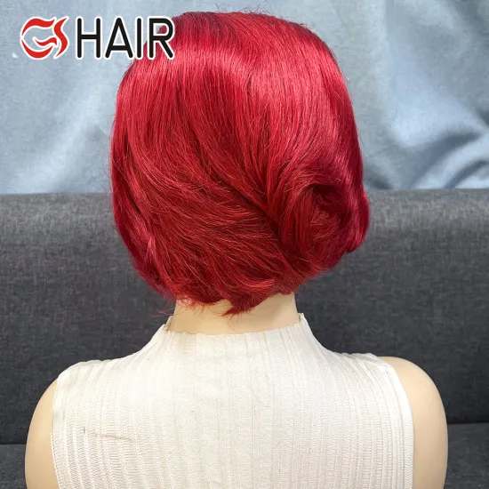 GS Perruque Brazilian Short Curly Lace Front Pixie Wig for Black Women