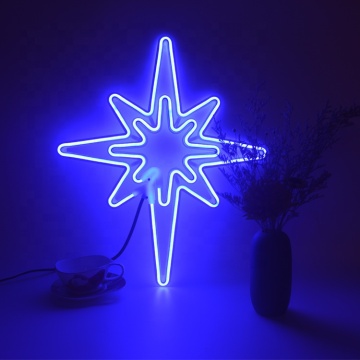 Custom Color Star Lighting Strip for Bedroom - Blue LED Neon Signs