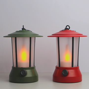 โคมไฟเปลวไฟ LED แบบชาร์จไฟได้ - ไฟตกแต่งแคมป์ที่สมจริง