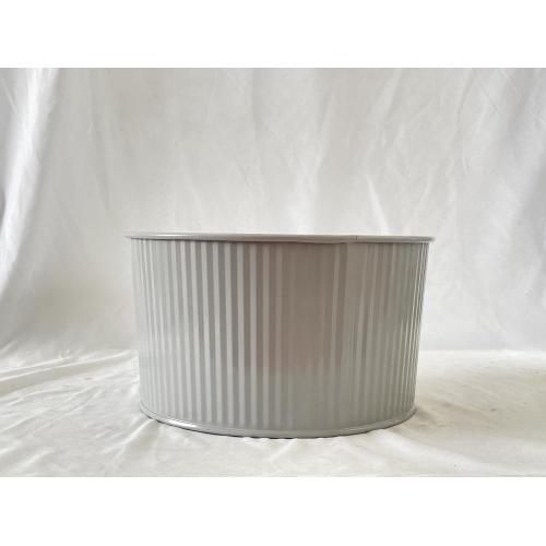 Large pressed vertical pattern metal pots