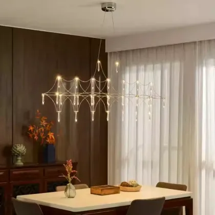 Simple Personalized Creative Hanging Lamp: Designer Luxury Crystal Chandelier for Restaurant Front Desk - Special Price