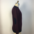 Men's Round Neck Dark Red Sweater