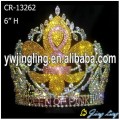 Custom Yellow Rhinestone silver plated flower king crowns