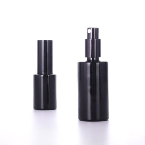 Black straight shoulder spray bottle