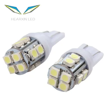 12SMD Car Wedge Light - LED T10 3528 W5W 194 168 Auto License Plate Lamp (DC 12V, White)