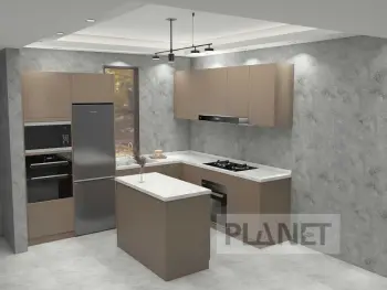 Space Saving Home Kitchen Cabinet With Island