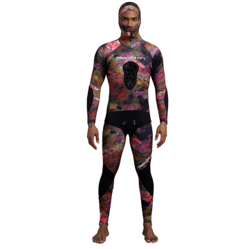 Seaskin สองชิ้น Neoprene Camo Spearfishing Wetsuit