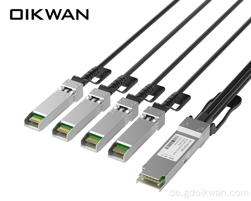 40G QSFP+ bis 4SFP+ Kabel (passiv ohne MCU)