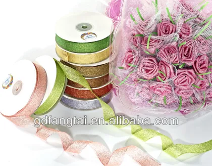 nickel glitter christmas ribbon medal neck ribbon linen ribbon