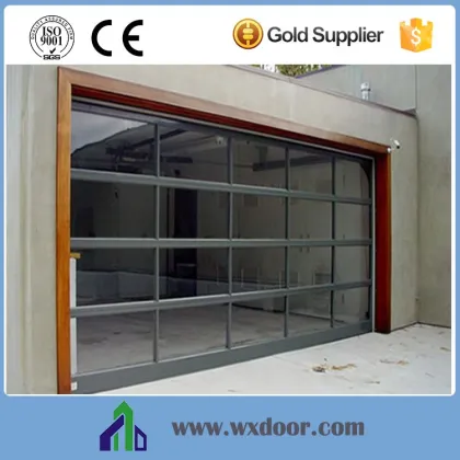 Automatic Phone Control Sectional Glazed Garage Door Full View Garage Door