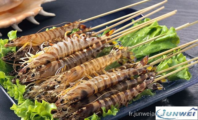 Crevettes de bambou fraîches surgelées