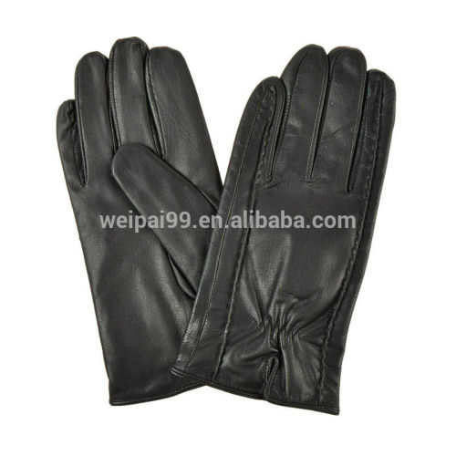 Top grade wrist elastic men gloves goatskin leather gloves