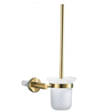 Wall Mount Brushed Gold Toilet Brush Holder