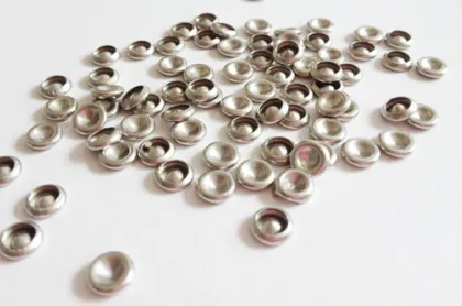7mm Bifurcated Rivet Embellished with Light Colorado Topaz Glass Stone