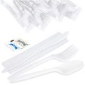 Black Disposable Plastic Cutlery Set Spoons Knives Tea Spoon