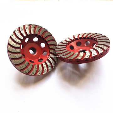 Diameter 4\" Double Layer Turbo Diamond Grinding Cup Wheel for Granite and Marble