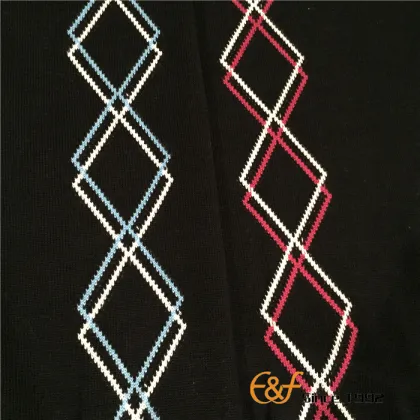 Cotton Intarsia Computer Knit Men Sweater