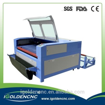 Supply laser cutting machine /laser engraving machine/cutting table for fabrics IGL-1610 Automic Feeding system
