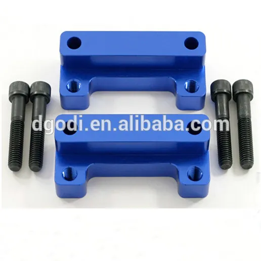 ISO9001 certificated custom made inner threaded rectangle aluminum cnc bike parts