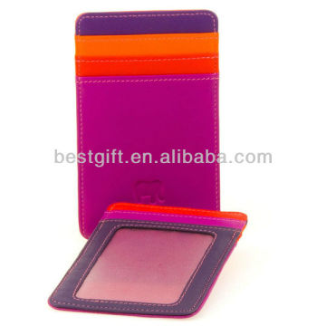 PVC pocket ladies magic wallet 3 stitch slots