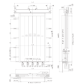 Anim na panel center pagbubukas ng mekanismo ng landing landing mekanismo