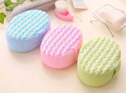 Sponge cleaning bath ball