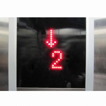 Arrow LED display for elevator, available in bright red
