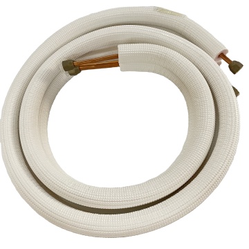 White Air Conditioner Connection Copper Line Set with R410A/R32 Refrigerant for Replacement Parts
