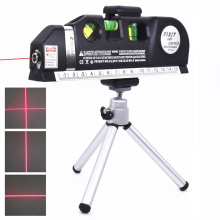 Vertical Horizontal Laser Level Tape Adjustable Multifunctional Standard Ruler Cross Lines Measuring Instrument With Tripod