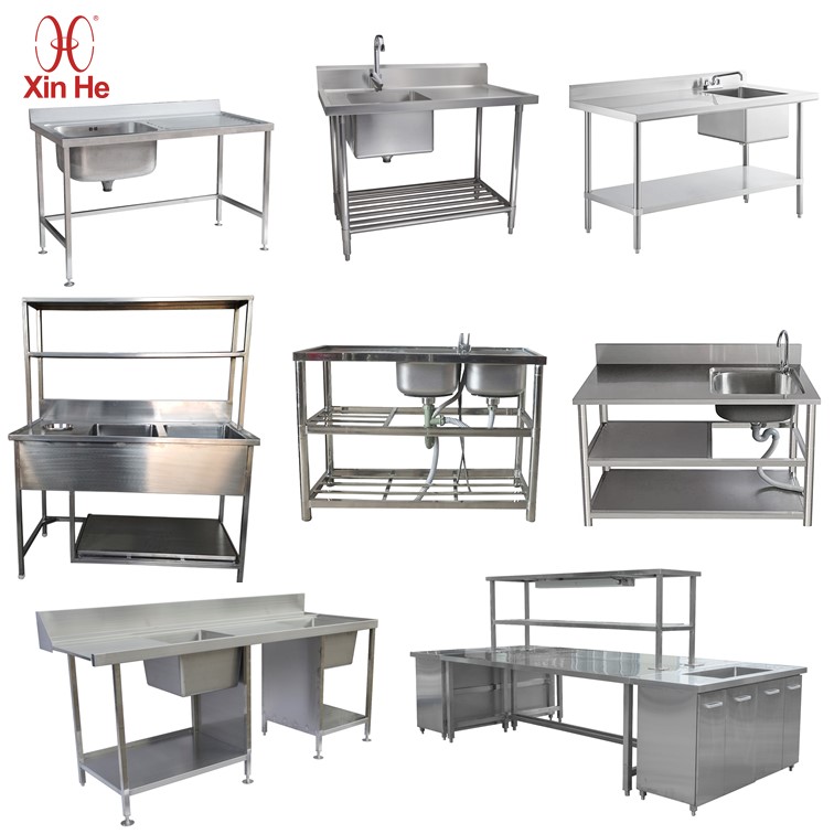 Xinhe stainless steel table with sink