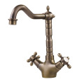 Unique brass antique single hole bathroom faucet