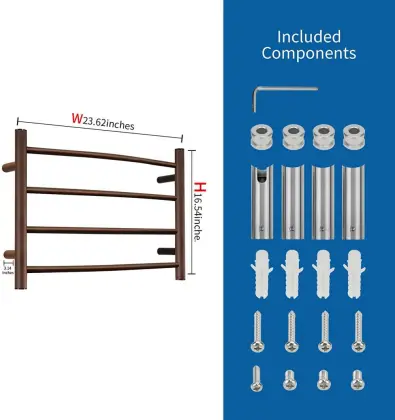 Electric Towel Warmer for Bathroom Plug-in Towel Rack