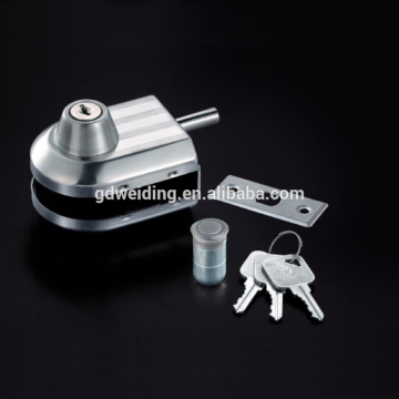 single stainless steel glass door lock