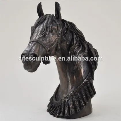 Modern Home Decorations Animal Bust Bronze Horse Head