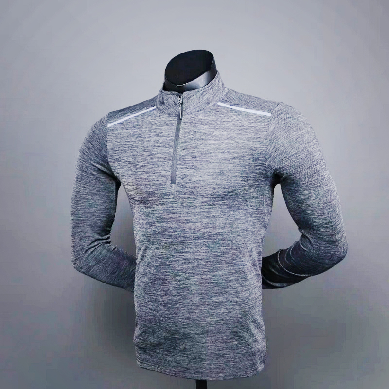 Custom Workout Fitness Bodybuilding half zip Running T-Shirt