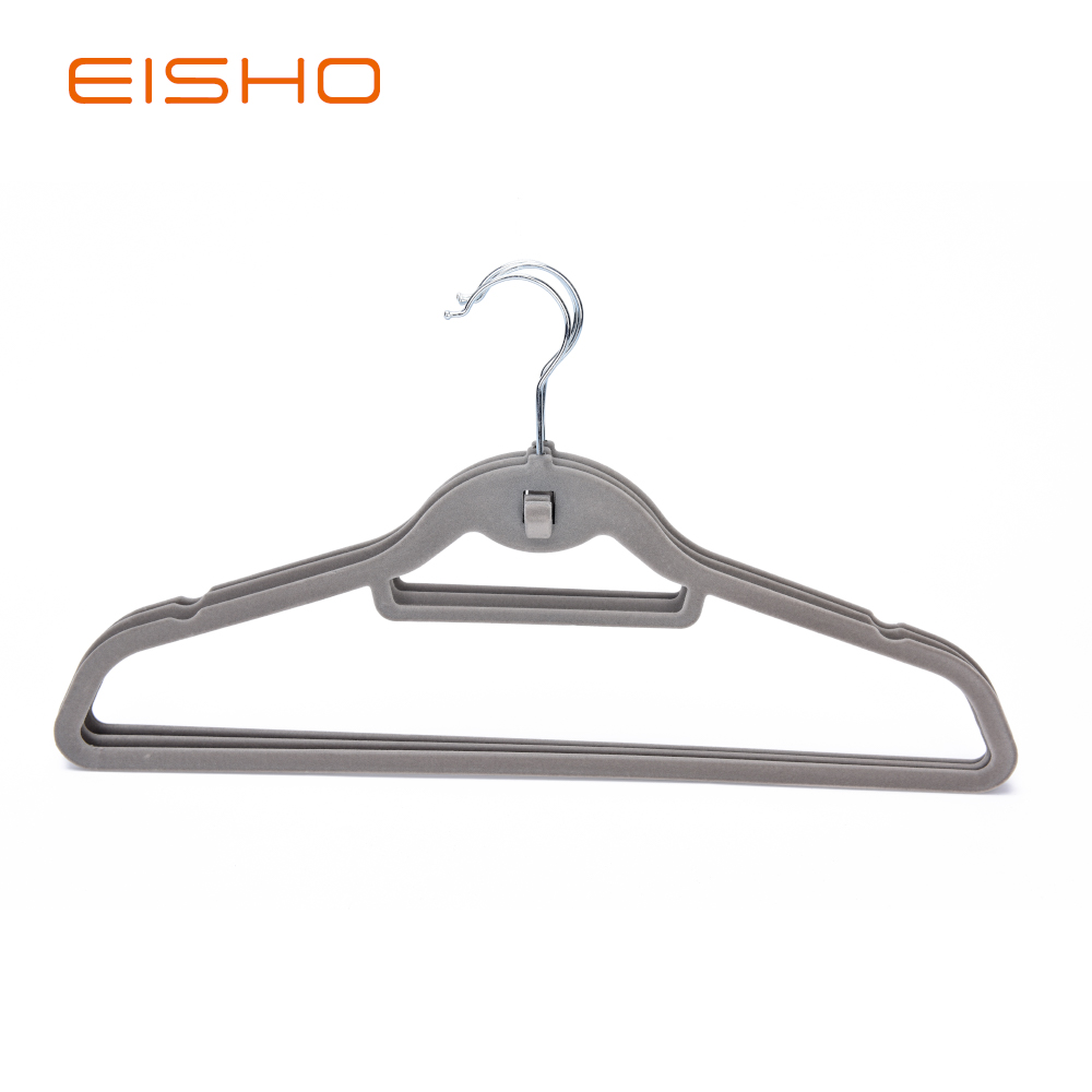 10 1 Grey Velvet Coat Hanger