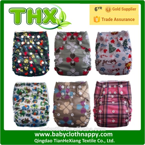 2015 New Arrival Printed THX Wholesale One Size AIO Baby Cloth Diaper