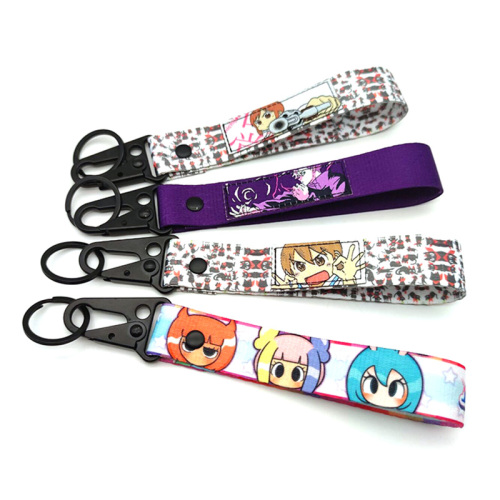 Customized Keychain Lanyards Custom key chains lanyard wrist strap Supplier