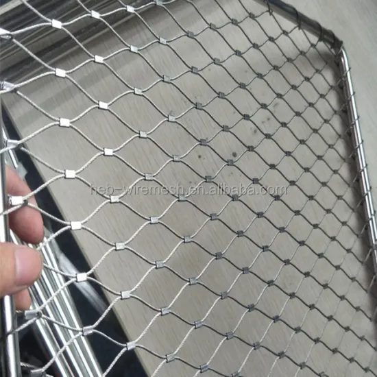 Knitted Animal Netting Stainless Steel Cable Mesh