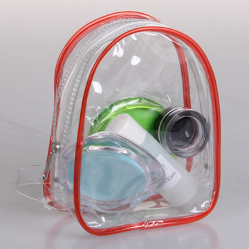 Clear Plastic Ziplock Cosmetic Bag with Zipper Fashionable