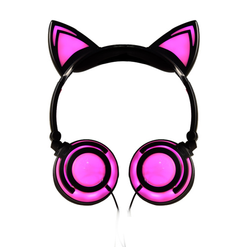 Soft Skin Friendly Glowing Cat Ear Headphone