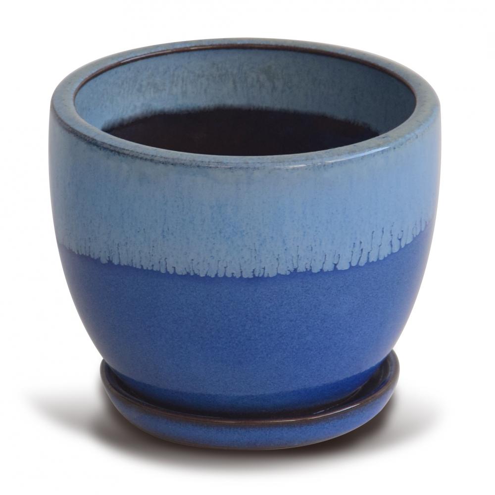 Delicate Flower Pot White Blue 1