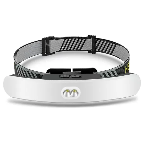 COB USB Head Torch with Red Warning Light for Outdoor Jogging