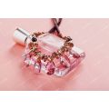 Square pink crystal geometric shape