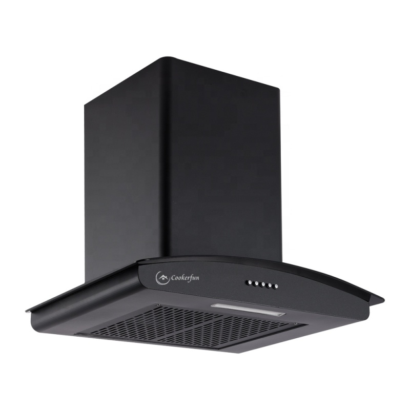 1000m3/h  Wave Sensor Heat Auto Clean Titanium Black Push Switch Electric Chimney Cooker Hood Cooker Hood