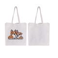 Printed Reusable Linen Grocery Tote Bags