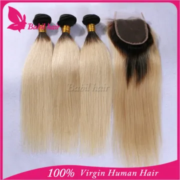 Christmas promotion dropshiping 1b/613 two tone color remy human hair weave