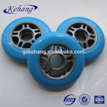 Wholesale blue PU wheel 84mm for travel luggage parts accessories