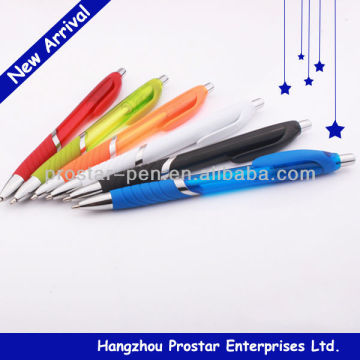 Plastic ballpoint pen, transparent barrel pen, color ballpen